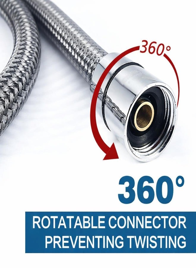 Urban Elite Stainless Steel 304 Rust-Free Flexible Hose Pipe for Health Faucet & Hand Shower, Heavy-Duty Braided Design, Leak-Proof, 1.5 Meter Extension - Image 5